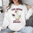 Teacher Silly Goose Reading Book Teaching Tiny Human Tamer Unisex Sweatshirt Teacher Silly Goose Reading Book Teaching Tiny Human Tamer Unisex Sweatshirt