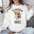 Teacher Snail With Glasses On Books Cute Pre-K Kindergarten Unisex Sweatshirt Teacher Snail With Glasses On Books Cute Pre-K Kindergarten Unisex Sweatshirt