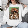 History Month Black Afro Girl Women Book Lovers Floral Unisex Sweatshirt