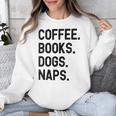 Vintage Coffee Books Dogs Naps Retro Unisex Sweatshirt