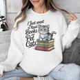 Vintage I Just Want To Read Books And Pet Cats Cat Raglan Baseball Tee Unisex Sweatshirt