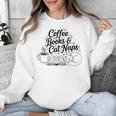 Vintage Retro Coffee Books & Cat Naps Unisex Sweatshirt Vintage Retro Coffee Books & Cat Naps Unisex Sweatshirt