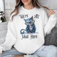 We'Re All Mad Here Cheshire Cat Alice Wonderland Book Kids Unisex Sweatshirt