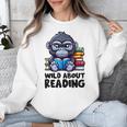 Wild About Reading Book Lover Gorilla Unisex Sweatshirt
