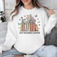 Wildflower Floral Book Just One More Chapter Unisex Sweatshirt