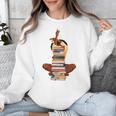 Woman And Books Stack Afro Girl Book Lover Unisex Sweatshirt Woman And Books Stack Afro Girl Book Lover Unisex Sweatshirt