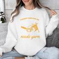 Woman Survives On Books Yarn Knitting Crochet Premium Tri-Blend Unisex Sweatshirt Woman Survives On Books Yarn Knitting Crochet Premium Tri-Blend Unisex Sweatshirt