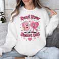 Women's Book Lover Read Your Heart Out Teacher Kids Valentines Unisex Sweatshirt Women's Book Lover Read Your Heart Out Teacher Kids Valentines Unisex Sweatshirt