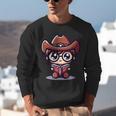 Adorable Book Lover Cowboy With Reading Glasses Cute Unisex Sweatshirt