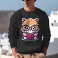 Adorable Book Lover Persian Cat With Reading Glasses Cute Unisex Sweatshirt