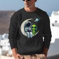Astronaut Reading Book To Alien Shirt Moon Space Lover Kids Unisex Sweatshirt