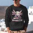 Axolotl Books Readsalotl Reading Bookworm Kawaii Axolotl Unisex Sweatshirt