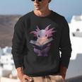 Axolotl Bookworm Reading Book Kawaii Graphic Unisex Sweatshirt