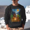 Bigfoot And Alien Reading Books Campfire Halloween Unisex Sweatshirt