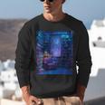 Book Library Bookshelf Armchair Window Pattern Print Unisex Sweatshirt