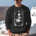 Book Lover The Reader Tarot Card Skeleton Reading Unisex Sweatshirt