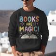 Books Are Magic Whimsical Retro Bookworm Unisex Sweatshirt