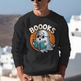 BOOOKS Cute Ghost Reading Books Halloween Unisex Sweatshirt