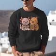 Capybara Axolotl Kawaii Kids Anime Book Lover Reading Unisex Sweatshirt Capybara Axolotl Kawaii Kids Anime Book Lover Reading Unisex Sweatshirt