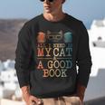 Cat & Book Art For Men Women Cat Librarian Novel Book Lover Unisex Sweatshirt