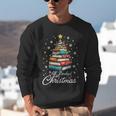 Christmas Book Tree Shirt Book Lover Librarian All Booked For Christmas Women's Christmas Book Lover Librarian Unisex Sweatshirt
