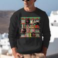 Christmas Cat Santa Bookshelves Book Lover Reader Unisex Sweatshirt