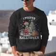 Christmas Outfit I Prefer Halloween Book Reading Skeleton Unisex Sweatshirt