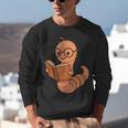 Cute Bookworm Worm Reading Book Glasses Nerdy Unisex Sweatshirt