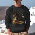 Cute Cat Book Flowers Unisex Sweatshirt