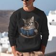 Cute Cat Reading Books With Tea Unisex Sweatshirt Cute Cat Reading Books With Tea Unisex Sweatshirt