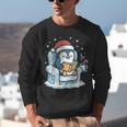 Cute Christmas Penguin Reading Book Cozy Winter Holiday Art Unisex Sweatshirt