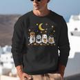 Cute Ghost Drinking Coffee Halloween Fall Ghost Book Reading Unisex Sweatshirt