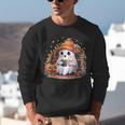 Cute Ghost Drinking Coffee Halloween Reading Book Retro Unisex Sweatshirt Cute Ghost Drinking Coffee Halloween Reading Book Retro Unisex Sweatshirt