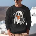 Cute Ghost Reading Book Spooky Season Halloween Costume Kids Unisex Sweatshirt