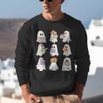 Cute Ghost Reading Books Teacher Halloween Reading Men Women Kids Unisex Sweatshirt