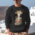 Cute Giraffe With Book Floral Bookworm Librarian Book Lover Unisex Sweatshirt