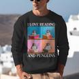 Cute Penguin Reading Book School Librarian Teacher Student Unisex Sweatshirt