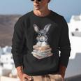 Cute Reading Bunny With Glasses Books Reader Book Bookworm Unisex Sweatshirt