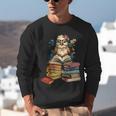 Cute Reading Chicken With Glasses Books Bookworm Reader Book Unisex Sweatshirt