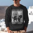 Defend Your Local Library Knight Cat Rider Book Lover Unisex Sweatshirt Defend Your Local Library Knight Cat Rider Book Lover Unisex Sweatshirt