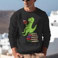 Dino Reading Read Reading Librarian Book Men Boys Kids Unisex Sweatshirt