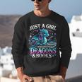 Dragon Reading Just A Girl Who Loves Dragons And Books Unisex Sweatshirt Dragon Reading Just A Girl Who Loves Dragons And Books Unisex Sweatshirt