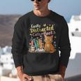 Easily Distracted By Cats And Books Book & Cat Lover Unisex Sweatshirt Easily Distracted By Cats And Books Book & Cat Lover Unisex Sweatshirt
