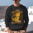 Easily Distracted By Cats And Books Cute Cat Book Lover Unisex Sweatshirt