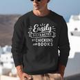 Easily Distracted By Chickens And Books Farm Unisex Sweatshirt