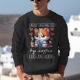 Easily Distracted By Coffee Cats And Books Unisex Sweatshirt Easily Distracted By Coffee Cats And Books Unisex Sweatshirt