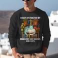 Easily Distracted By Dragons Books Cats Fantasy Book Lover Unisex Sweatshirt Easily Distracted By Dragons Books Cats Fantasy Book Lover Unisex Sweatshirt