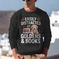 Easily Distracted By Goldens & Books Golden Retriever Dog Unisex Sweatshirt