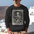 Floral The Reader Tarot Card Skeleton Reading Book Unisex Sweatshirt