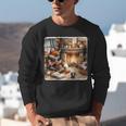 Fox Reads By Fireplace In Cabin Rustic Book Cozy Cup Tea Unisex Sweatshirt